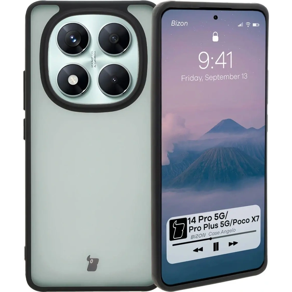 Wholesale Bizon Case Angelo Xiaomi Redmi Note 14 Pro 5G / 14 Pro+ 5G / Poco X7 smoky with a black frame - BIZ8187 - {ean13} - Hurt