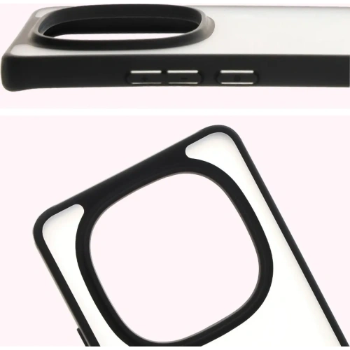 Etui Bizon Case Angelo do Xiaomi Redmi Note 14 Pro 5G / 14 Pro+ 5G / Poco X7 przydymione z czarną ramką