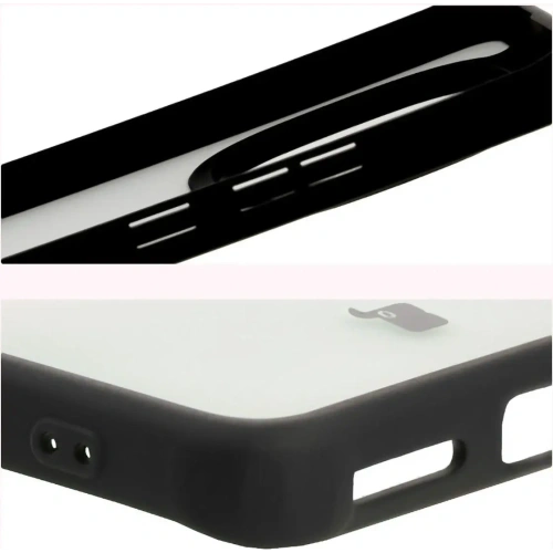 Etui Bizon Case Angelo do Xiaomi Redmi Note 14 Pro 5G / 14 Pro+ 5G / Poco X7 przydymione z czarną ramką