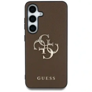 Wholesale Guess Grained Big 4G Logo Small Classic Logo Samsung Galaxy S25 brown - GUE4261 - {ean13} - Hurt