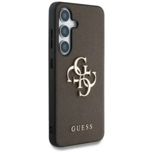 Wholesale Guess Grained Big 4G Logo Small Classic Logo Samsung Galaxy S25 brown - GUE4261 - {ean13} - Hurt