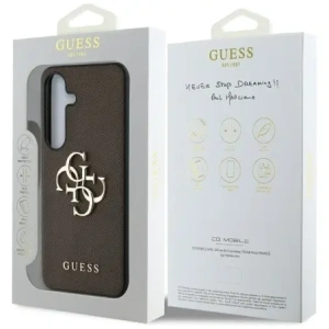 Wholesale Guess Grained Big 4G Logo Small Classic Logo Samsung Galaxy S25 brown - GUE4261 - {ean13} - Hurt