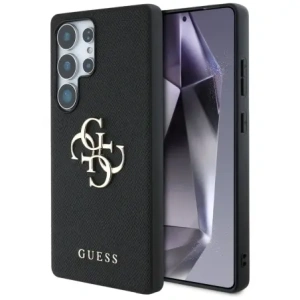 Wholesale Guess Grained Big 4G Logo Small Classic Logo Samsung Galaxy S25 Ultra black - GUE4264 - {ean13} - Hurt