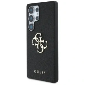 Wholesale Guess Grained Big 4G Logo Small Classic Logo Samsung Galaxy S25 Ultra black - GUE4264 - {ean13} - Hurt