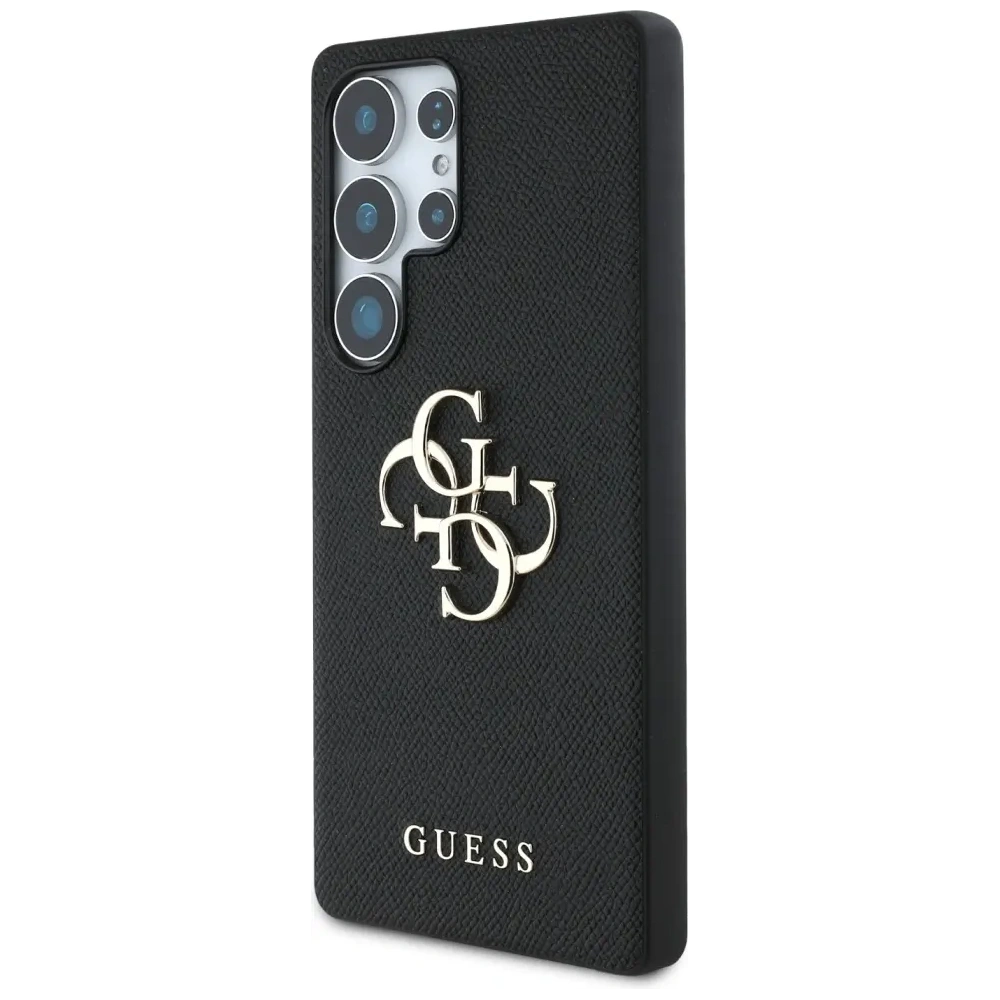 Hurtownia GSM - Guess Grained Big 4G Logo Small Classic Logo Samsung Galaxy S25 Ultra negru - GUE4264 - {ean13} - Hurt
