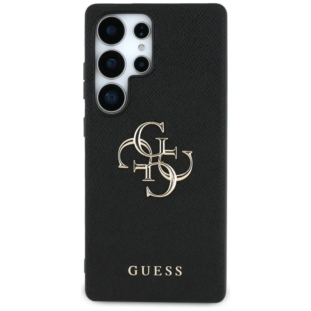 Hurtownia GSM - Guess Grained Big 4G Logo Small Classic Logo Samsung Galaxy S25 Ultra negru - GUE4264 - {ean13} - Hurt
