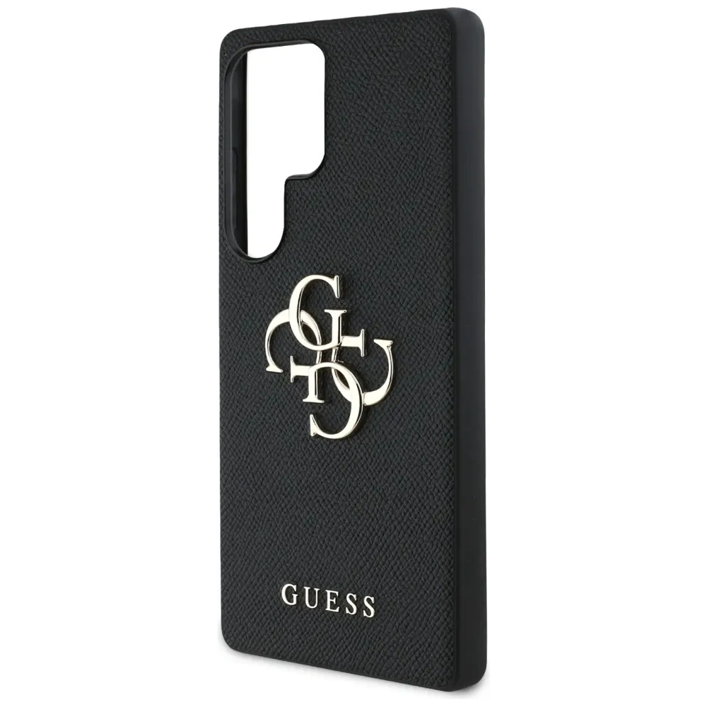 Hurtownia GSM - Guess Grained Big 4G Logo Small Classic Logo Samsung Galaxy S25 Ultra negru - GUE4264 - {ean13} - Hurt