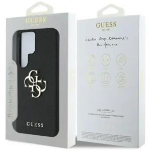 Wholesale Guess Grained Big 4G Logo Small Classic Logo Samsung Galaxy S25 Ultra black - GUE4264 - {ean13} - Hurt