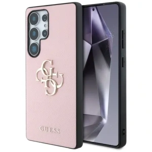 Wholesale Guess Grained Big 4G Logo Small Classic Logo Samsung Galaxy S25 Ultra pink - GUE4265 - {ean13} - Hurt