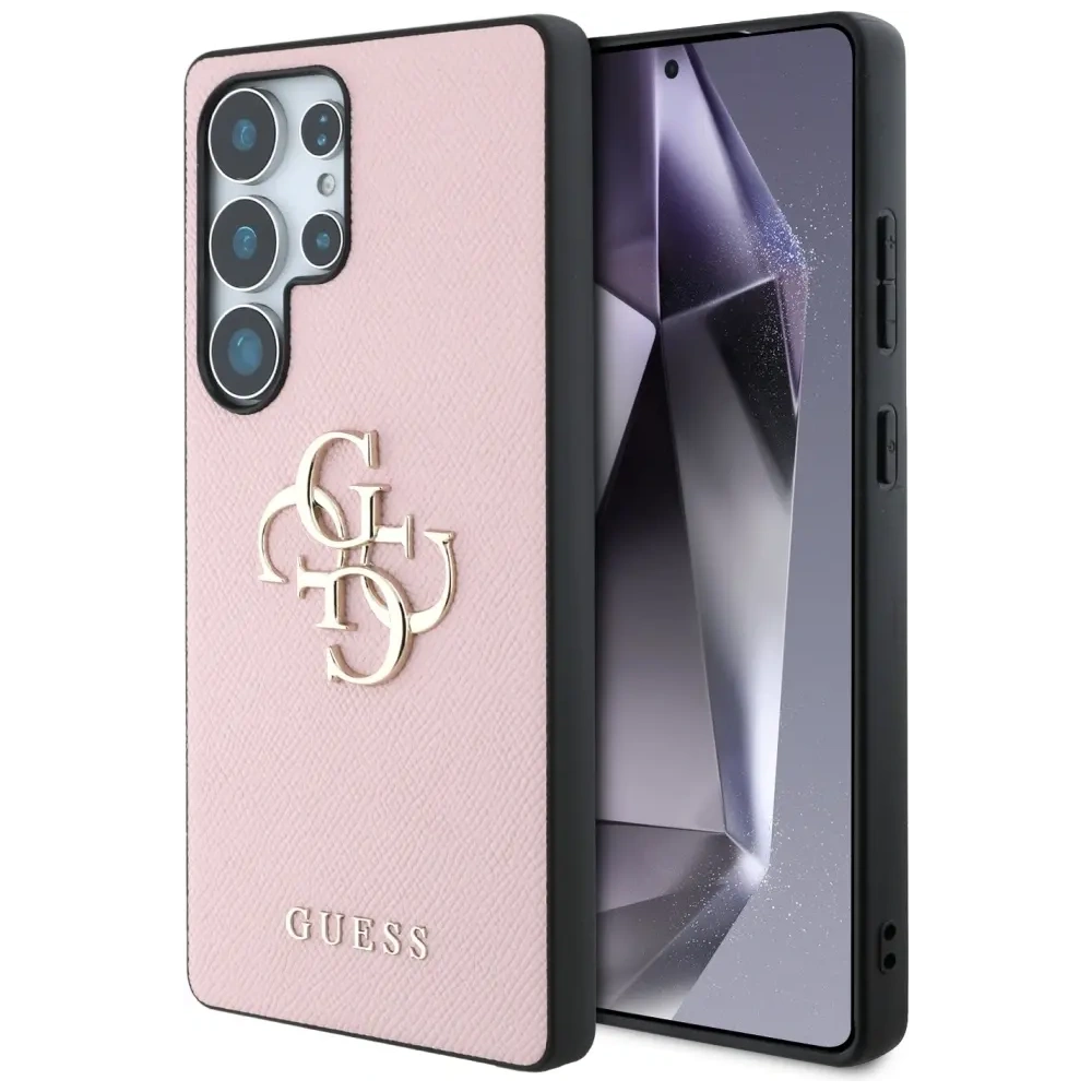 Hurtownia GSM - Guess Grained Big 4G Logo Small Classic Logo Samsung Galaxy S25 Ultra rózsaszín - GUE4265 - {ean13} - Hurt