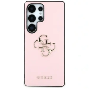 Wholesale Guess Grained Big 4G Logo Small Classic Logo Samsung Galaxy S25 Ultra pink - GUE4265 - {ean13} - Hurt
