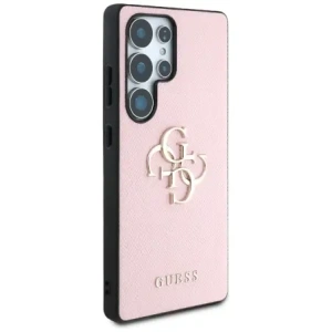 Wholesale Guess Grained Big 4G Logo Small Classic Logo Samsung Galaxy S25 Ultra pink - GUE4265 - {ean13} - Hurt
