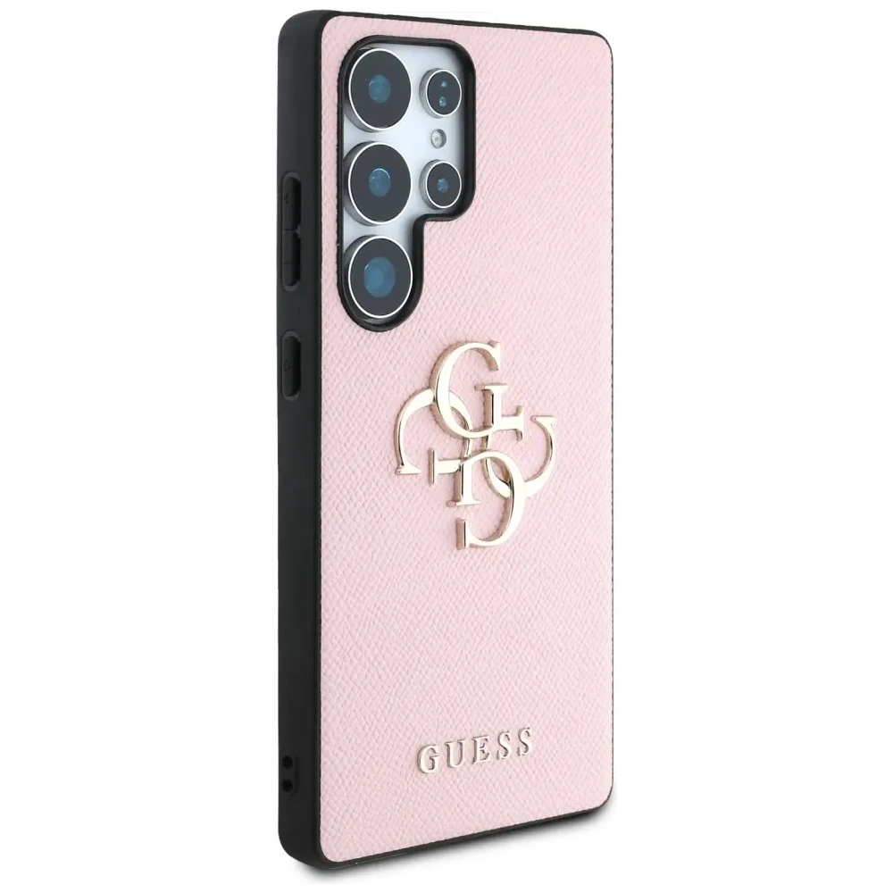 Hurtownia GSM - Guess Grained Big 4G Logo Small Classic Logo Samsung Galaxy S25 Ultra rózsaszín - GUE4265 - {ean13} - Hurt