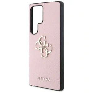 Wholesale Guess Grained Big 4G Logo Small Classic Logo Samsung Galaxy S25 Ultra pink - GUE4265 - {ean13} - Hurt