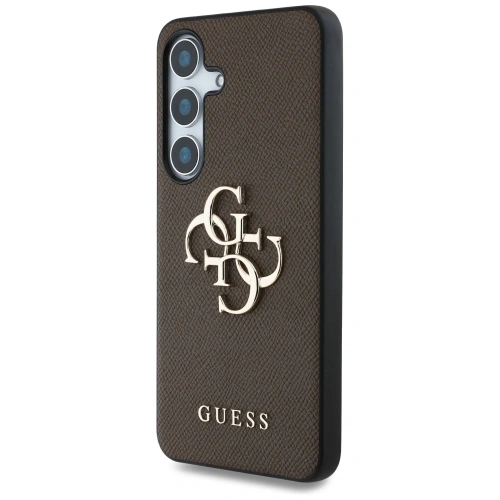 Etui Guess Grained Big 4G Logo Small Classic Logo do Samsung Galaxy S25+ Plus brązowy