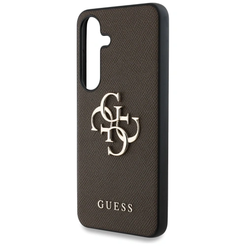 Etui Guess Grained Big 4G Logo Small Classic Logo do Samsung Galaxy S25+ Plus brązowy