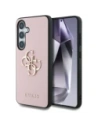 Etui Guess Grained Big 4G Logo Small Classic Logo do Samsung Galaxy S25+ Plus růžové
