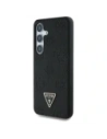Wholesale Guess Grained Hot Stamp Peony Pattern Triangle Logo MagSafe do Samsung Galaxy S25 black - GUE4269 - {ean13} - Hurt
