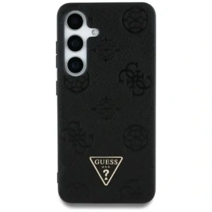 Hurtownia GSM - Guess Model de logo triunghiular cu model de bujor cu timbru cald granulat MagSafe pentru Samsung Galaxy S25 negru - GUE4269 - {ean13} - Hurt