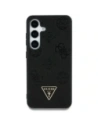 Wholesale Guess Grained Hot Stamp Peony Pattern Triangle Logo MagSafe do Samsung Galaxy S25 black - GUE4269 - {ean13} - Hurt