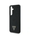 Wholesale Guess Grained Hot Stamp Peony Pattern Triangle Logo MagSafe do Samsung Galaxy S25 black - GUE4269 - {ean13} - Hurt