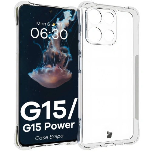 Elastyczne etui Bizon Case Salpa do Motorola Moto G15 / G15 Power przezroczyste