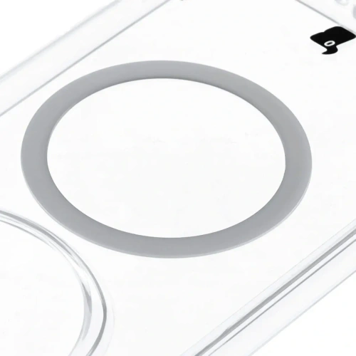 Etui z pierścieniem magnetycznym Bizon Case CrystalO do Honor Magic7 Pro przezroczyste