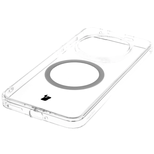 Etui z pierścieniem magnetycznym Bizon Case CrystalO do Honor Magic7 Pro przezroczyste