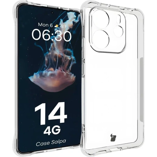 Elastyczne etui Bizon Case Salpa do Xiaomi Redmi Note 14 4G przezroczyste