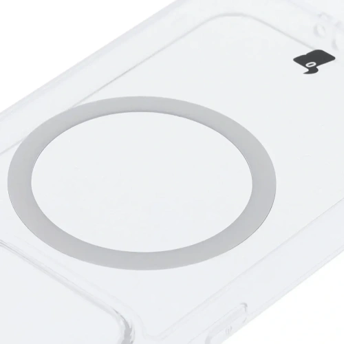 Etui z pierścieniem magnetycznym Bizon Case CrystalO do Xiaomi 15 przezroczyste