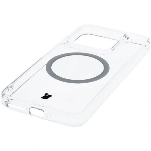 Etui z pierścieniem magnetycznym Bizon Case CrystalO do Xiaomi 15 przezroczyste