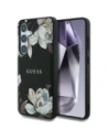 Etui Guess Grained Printed Flower Pattern MagSafe do Samsung Galaxy S25 czarny