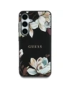 Wholesale Guess Grained Printed Flower Pattern MagSafe do Samsung Galaxy S25 black - GUE4270 - {ean13} - Hurt