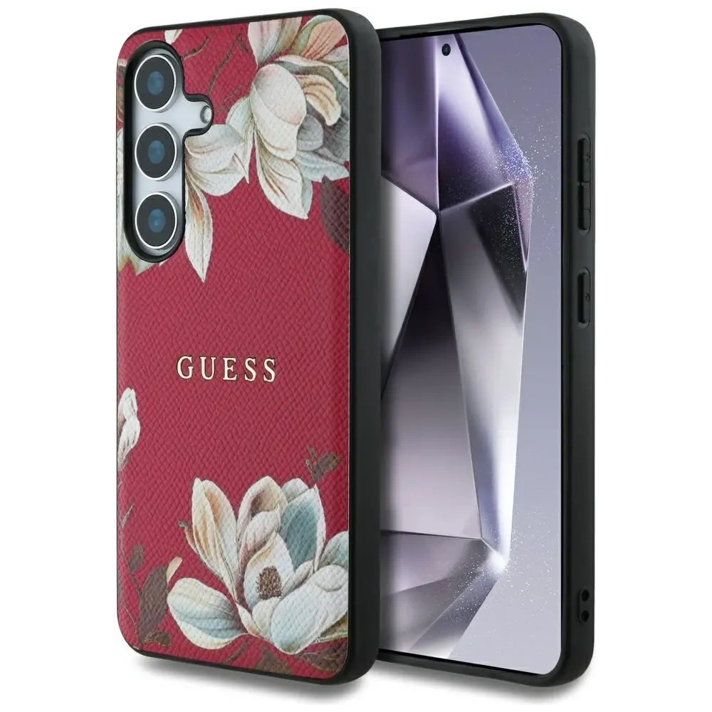 Hurtownia GSM - Guess Geprägtes Blumendesign MagSafe für Samsung Galaxy S25 fuchsia - GUE4271 - {ean13} - Hurt