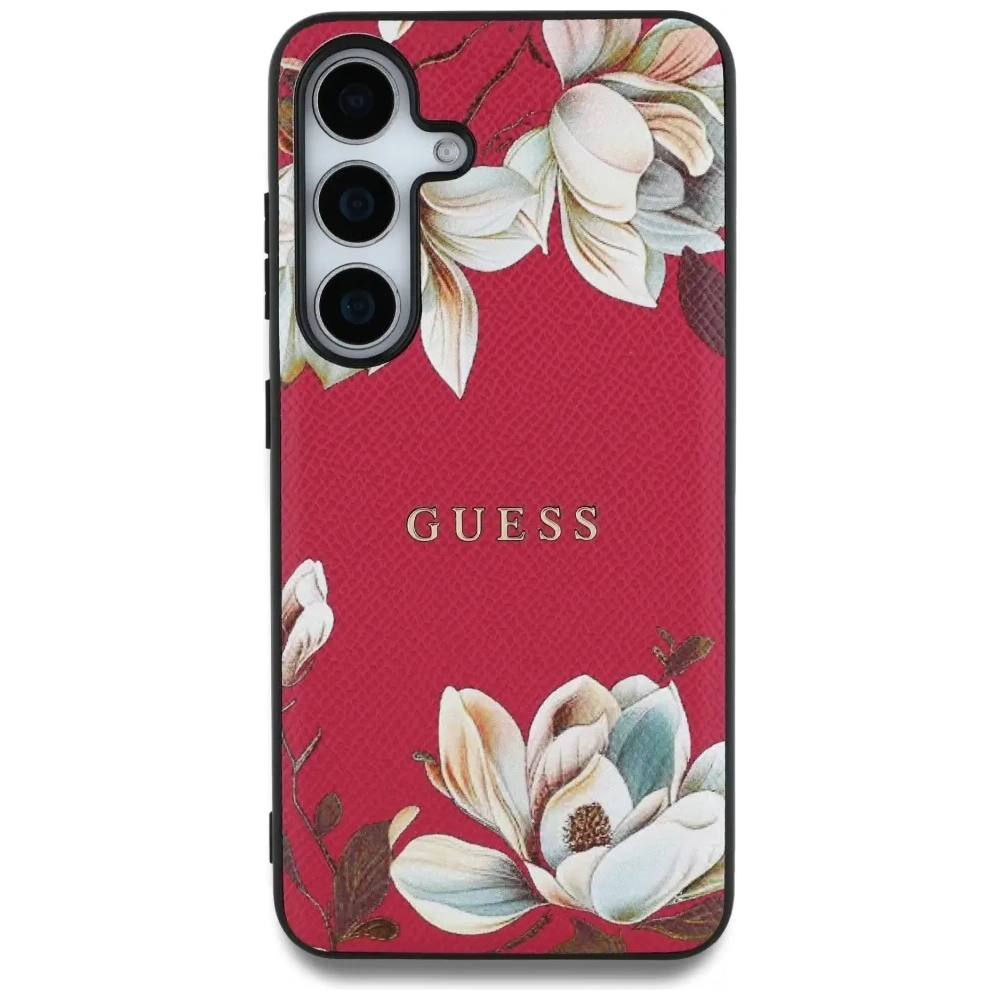 Hurtownia GSM - Guess Geprägtes Blumendesign MagSafe für Samsung Galaxy S25 fuchsia - GUE4271 - {ean13} - Hurt