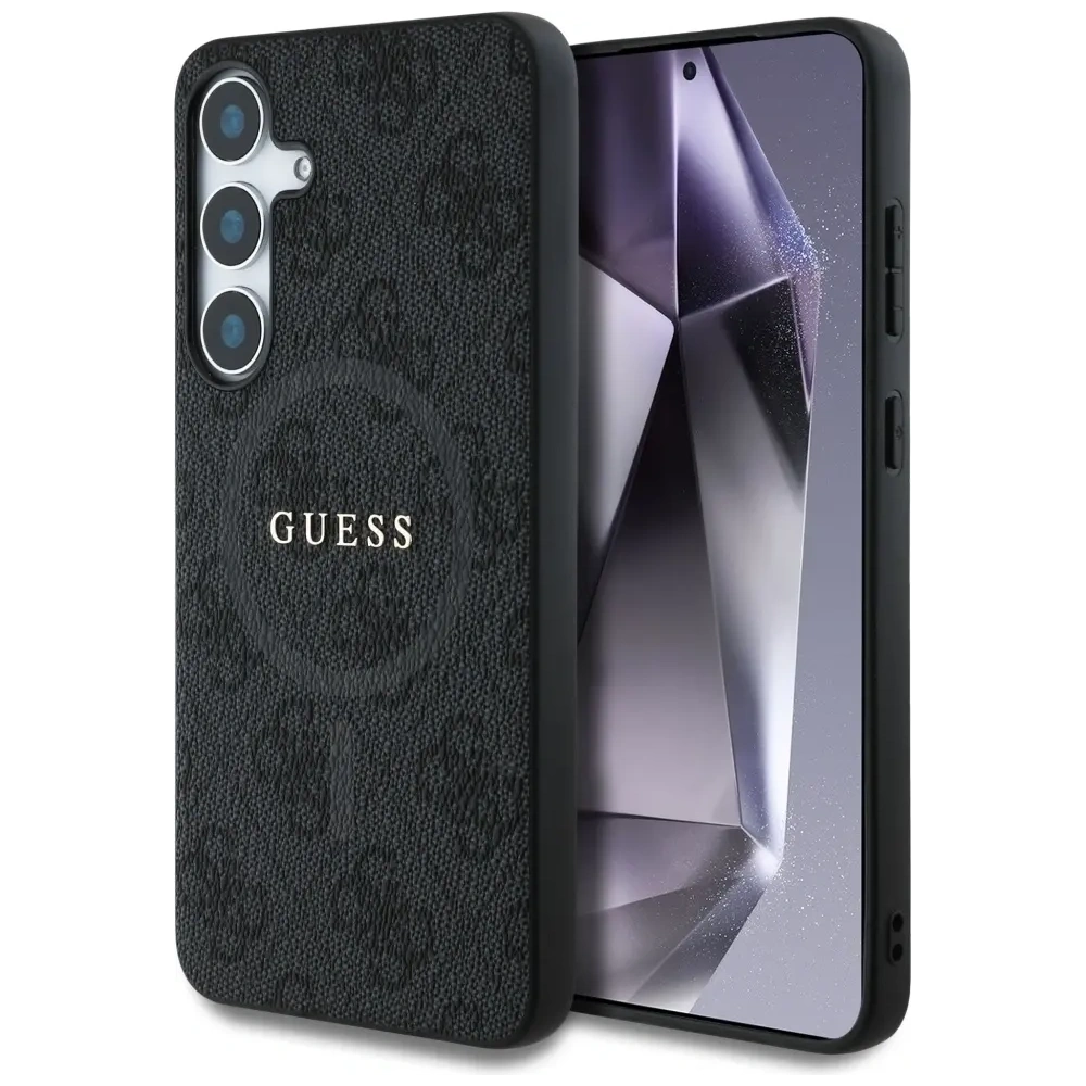 Hurtownia GSM - Guess Pieptăna 4G Colorat Inel Logo Clasic MagSafe pentru Samsung Galaxy S25 negru - GUE4273 - {ean13} - Hurt