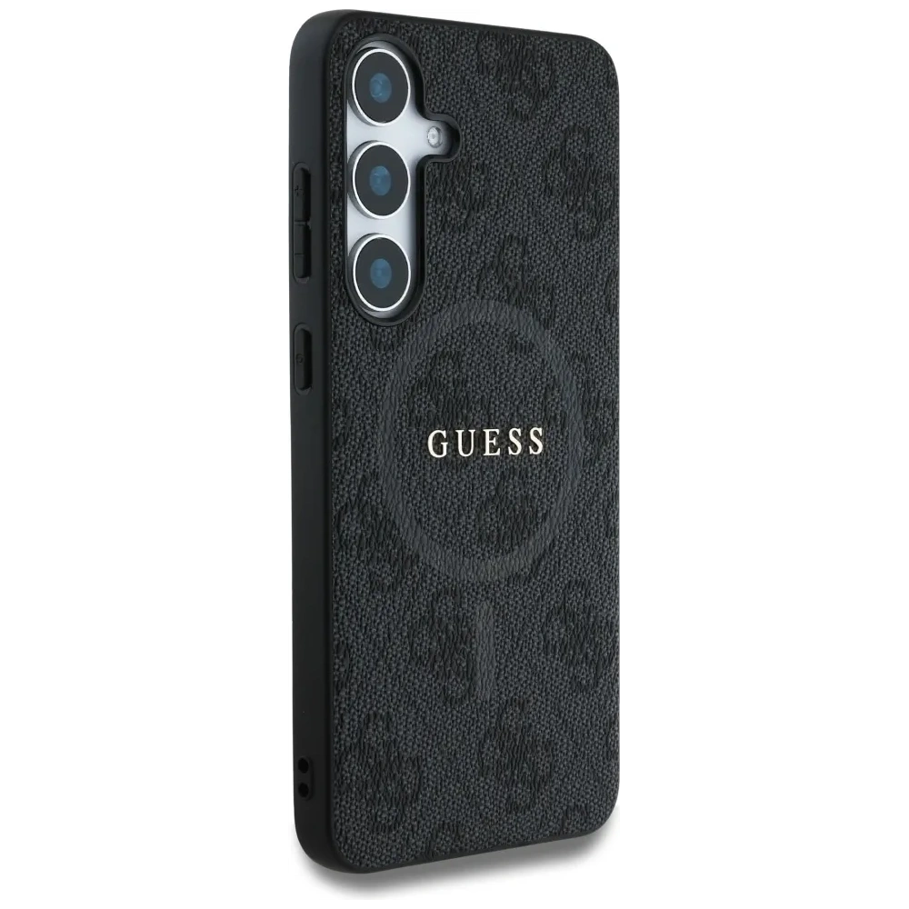 Hurtownia GSM - Guess Leder 4G Farbring Klassisches Logo MagSafe für Samsung Galaxy S25 schwarz - GUE4273 - {ean13} - Hurt