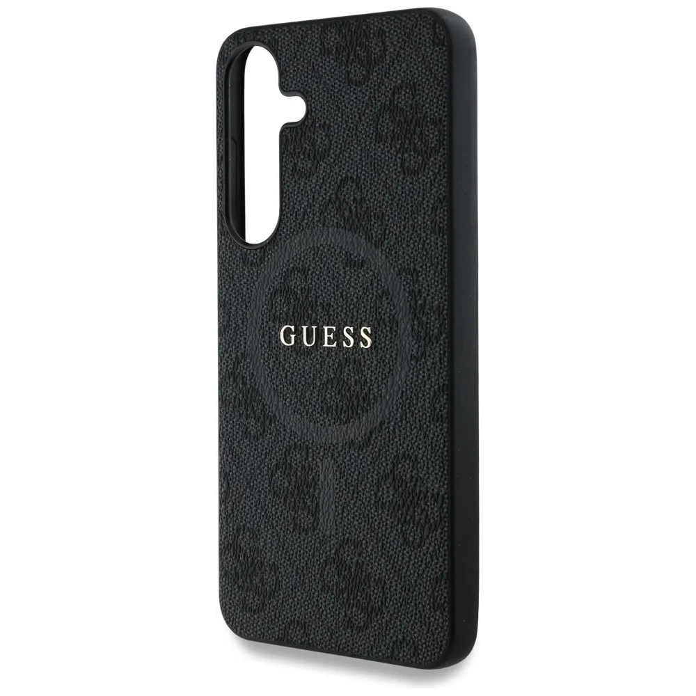 Wholesale Guess Leather 4G Colored Ring Classic Logo MagSafe do Samsung Galaxy S25 black - GUE4273 - {ean13} - Hurt