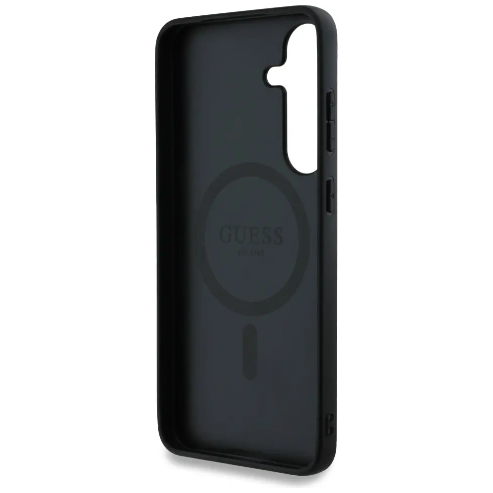 Hurtownia GSM - Guess Pieptăna 4G Colorat Inel Logo Clasic MagSafe pentru Samsung Galaxy S25 negru - GUE4273 - {ean13} - Hurt