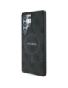 Hurtownia GSM - Guess Bőr 4G Színes Gyűrű Klasszikus Logó MagSafe do Samsung Galaxy S25 Ultra fekete - GUE4275 - {ean13} - Hurt