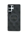 Hurtownia GSM - Guess Bőr 4G Színes Gyűrű Klasszikus Logó MagSafe do Samsung Galaxy S25 Ultra fekete - GUE4275 - {ean13} - Hurt