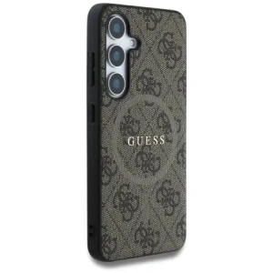 Guess Leather 4G Colored Ring Classic Logo MagSafe do Samsung Galaxy S25+ Plus brown