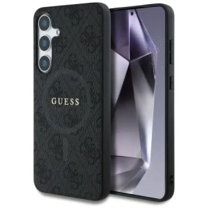 Wholesale Guess Leather 4G Colored Ring Classic Logo MagSafe do Samsung Galaxy S25+ Plus black - GUE4277 - {ean13} - Hurt