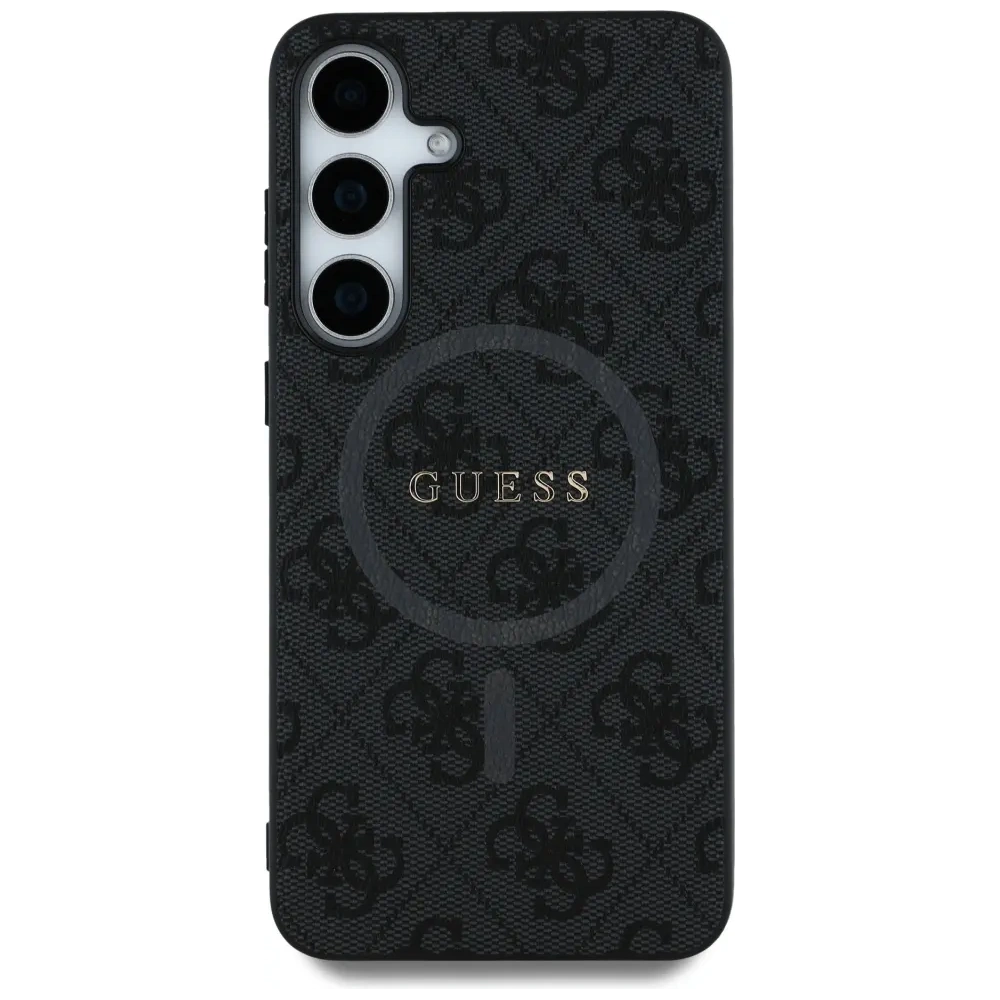 Hurtownia GSM - Guess Inel Colorat din Piele 4G Logo Clasic MagSafe pentru Samsung Galaxy S25+ Plus negru - GUE4277 - {ean13} - Hurt