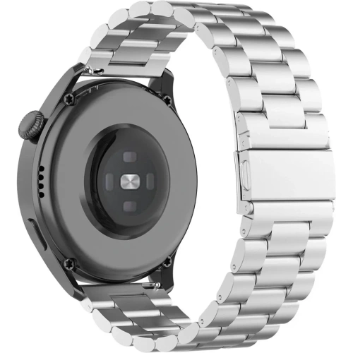 Pasek ze stali nierdzewnej Bizon Strap Watch Aura do Smartwatcha 18 mm srebrny