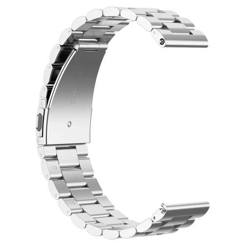 Pasek ze stali nierdzewnej Bizon Strap Watch Aura do Smartwatcha 18 mm srebrny