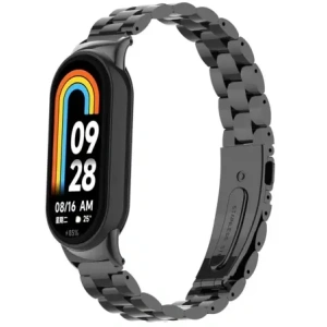 Hurtownia GSM - Pás z nerezové oceli Bizon Strap Watch Aura pro Xiaomi Smart Band 9 / 9 NFC / 8 černý - BIZ8196 - {ean13} - Hurt