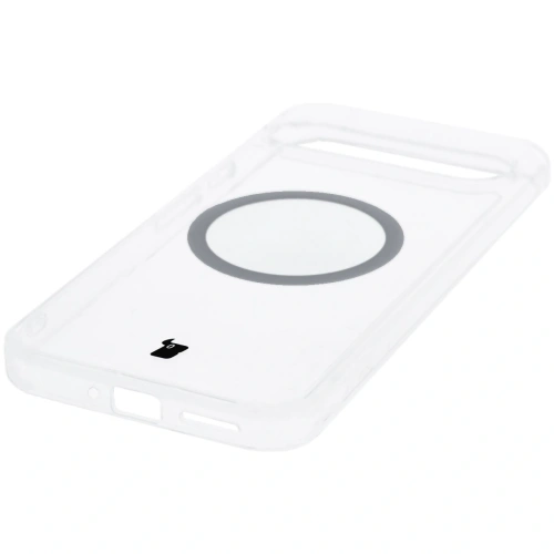 Etui z pierścieniem magnetycznym Bizon Case CrystalO do Google Pixel 9 / 9 Pro przezroczyste
