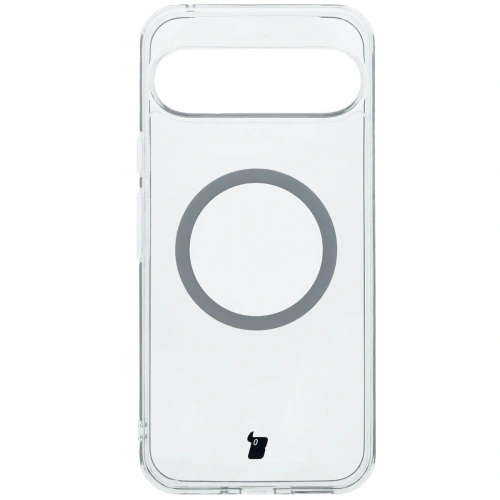 Etui z pierścieniem magnetycznym Bizon Case CrystalO do Google Pixel 9 Pro XL przezroczyste