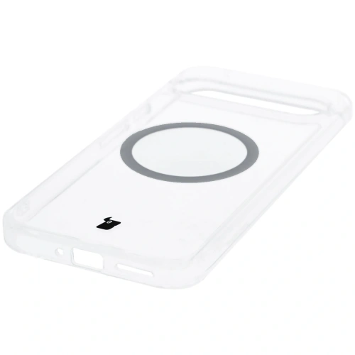 Etui z pierścieniem magnetycznym Bizon Case CrystalO do Google Pixel 9 Pro XL przezroczyste